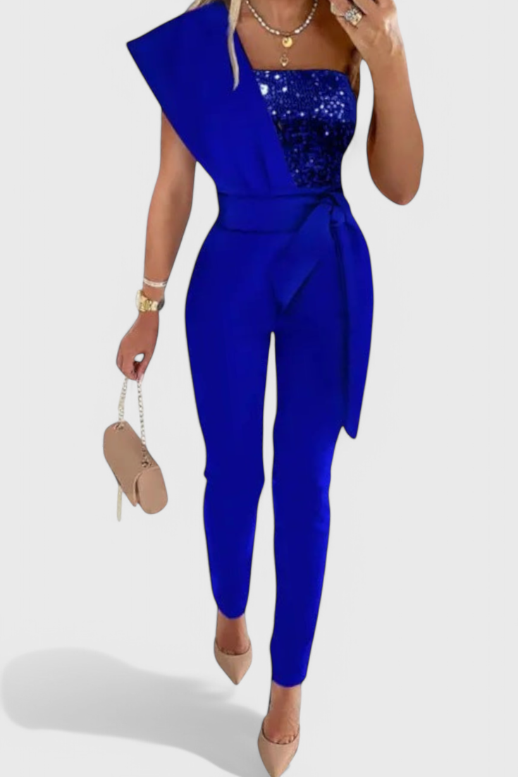 Layla Mono de Lentejuelas de Un Solo Hombro