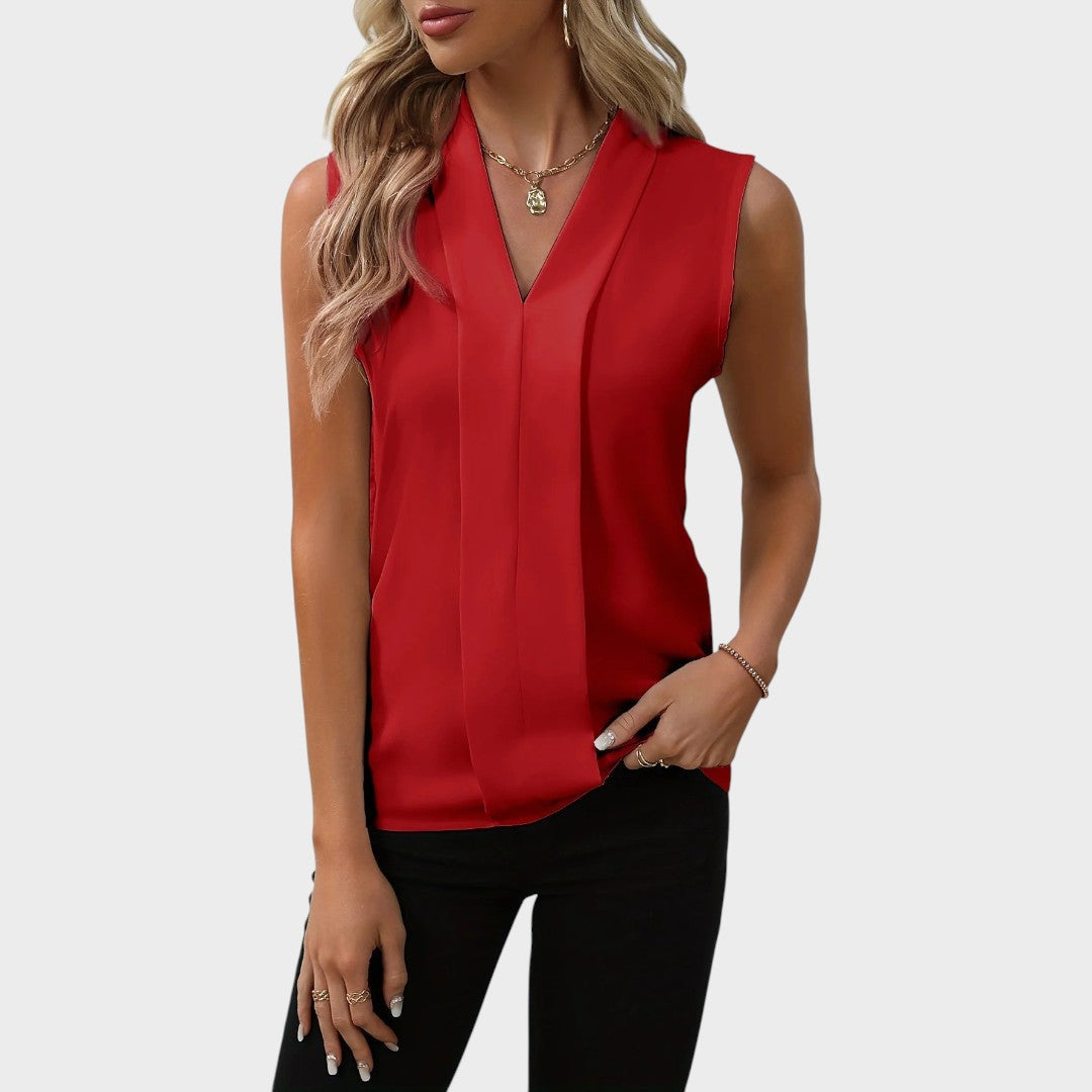 Roma | Blusa Sin Mangas Con Cuello En V